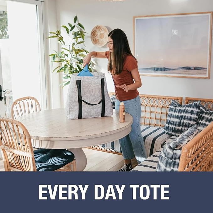 CleverMade Open-Top Storage Tote, 42L Grocery Tote, 2 Pack, Ocean | Load - Image 2