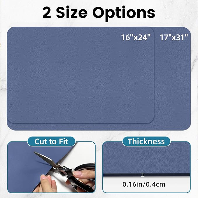 PoYang 24x16 Inch Coffee Mat, Large Dish Drying Mat, Stain-Hiding, Non-Slip & - Image 3