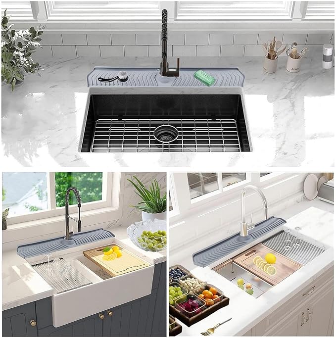 Large Size Kitchen Sink Splash Guard, Farmhouse Countertop - Image 3