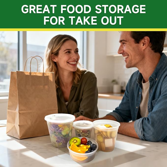 Dealusy 40 Set 32 oz Deli Containers - Image 7