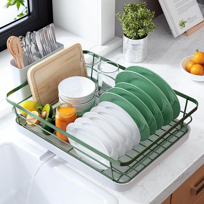 Kitsure Dish Drying Rack for Kitchen Counter, Cutlery Holder, Home and by Kitsure