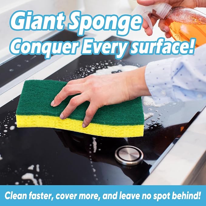 AIDEA XL Scrub Sponges Kitchen 12Count, Heavy Duty Sponges - Image 5