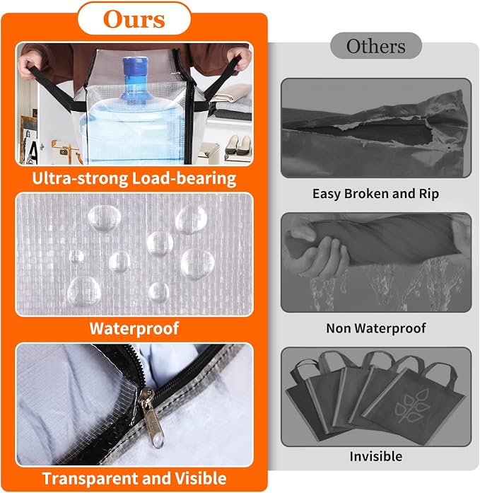 TasticTotes 6 Pack Clear Storage Bags - Image 5