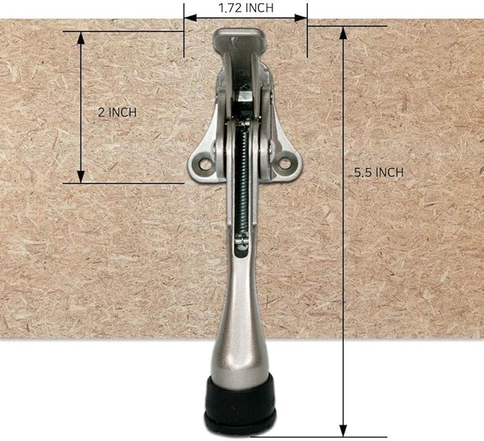 HA SHI One Touch Kickdown Door Stopper, 4 Inch, 1 Pack, Heavy Duty | Tap down - Image 8