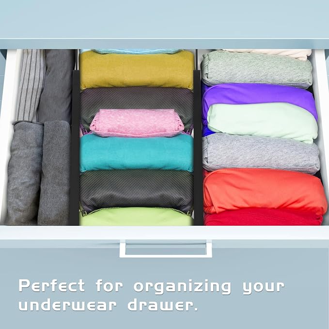 4 Pack Bamboo Drawer Dividers Organizer - Image 9