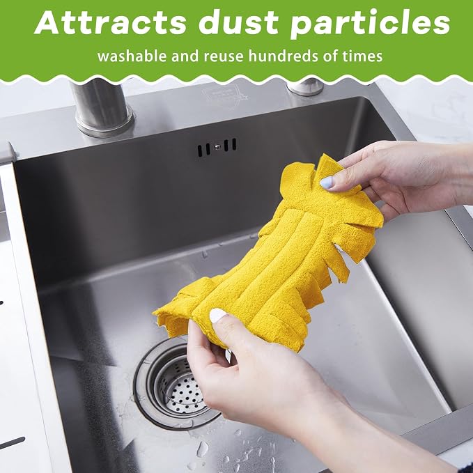 Zubebe 6 Pcs Reusable Duster Refills Fleece - Image 4