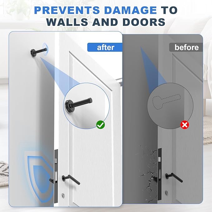 1 Pack Door Stopper, No Drilling Wall Protection - Image 5