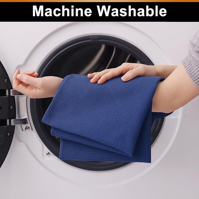 Homaxy 100% Cotton Waffle Weave Kitchen Towels, 8 Pack - Image 4