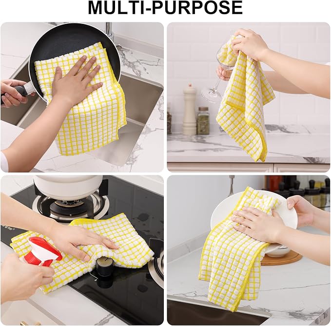 Kitinjoy Cotton 12 Pack Terry Kitchen Towels - Image 4