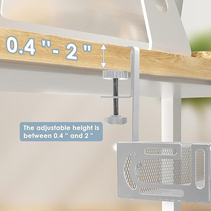 Cable Management, Cable Tray | No Drill Under Desk Cable Management Tray - Image 4