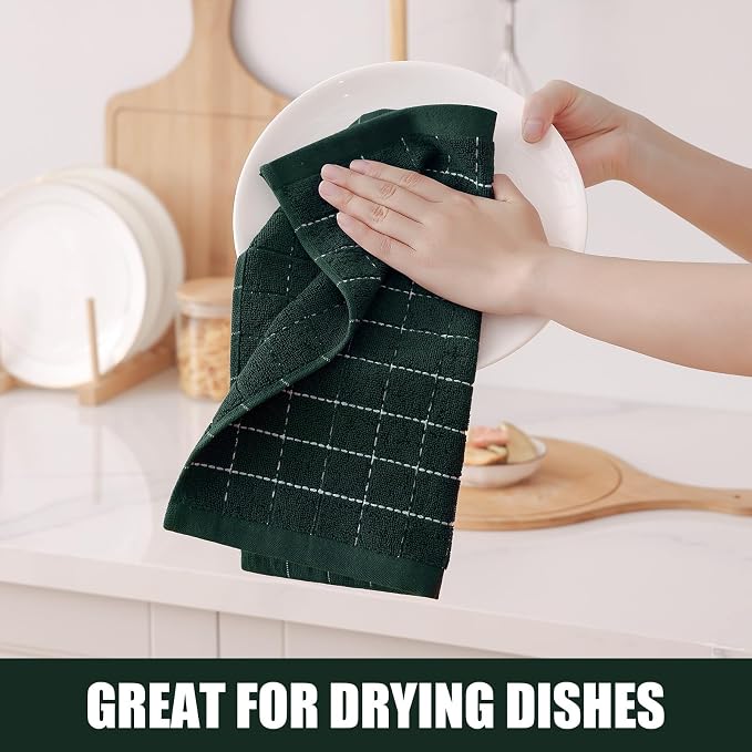 Homaxy 100% Cotton Terry Kitchen Dish Cloths, 6 Pack - Image 4