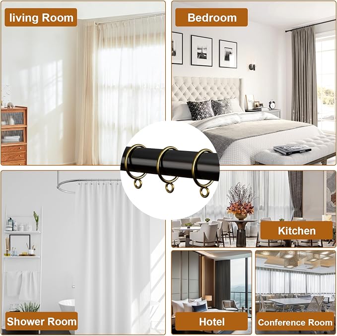 24 Pack Bronze Metal Curtain Rings - Image 7