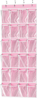 Simple Houseware 24 Pockets Large Clear Over the Door Shoe Organizer, 4 Durable by SimpleHouseware
