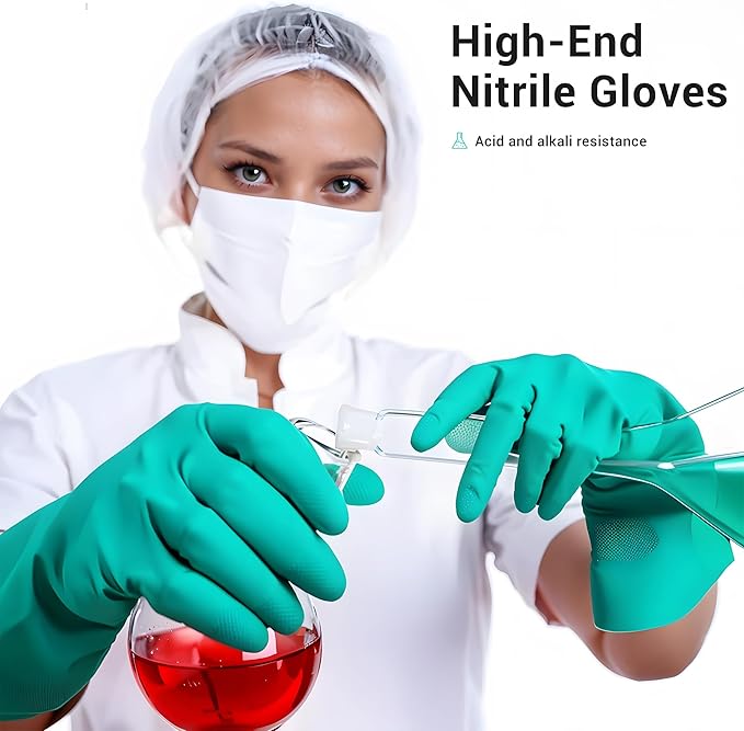 ThxToms Chemical Resistant Nitrile Gloves, Latex Rubber Free, 1 Pair, XL | 15mil - Image 4