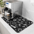 AMOAMI-Coffee Mat Hide Stain Rubber Backed Absorbent Dish Drying Mat by AMOAMI
