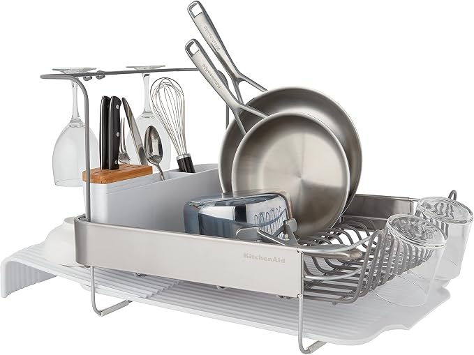 KitchenAid Full Size Compact to Full Capactiy Expandable Rust Resistant Dish - Image 4