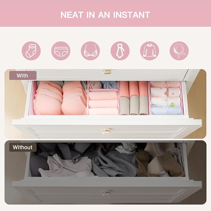 Drawer Organizer Clothes, 21 Pack Dresser Organizer - Image 3