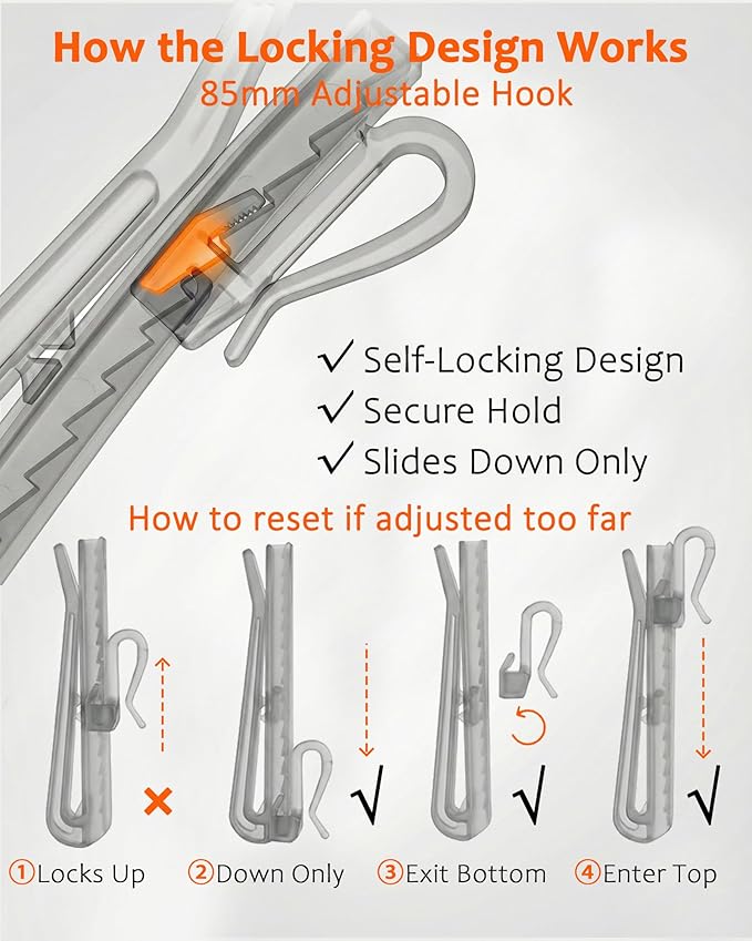 Adjustable Pinch Pleat Curtain Hooks, Only - Image 5