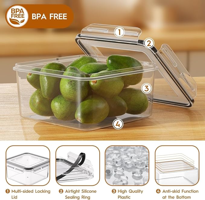 KEMETHY Large 48 Piece Food Storage Containers - Image 6