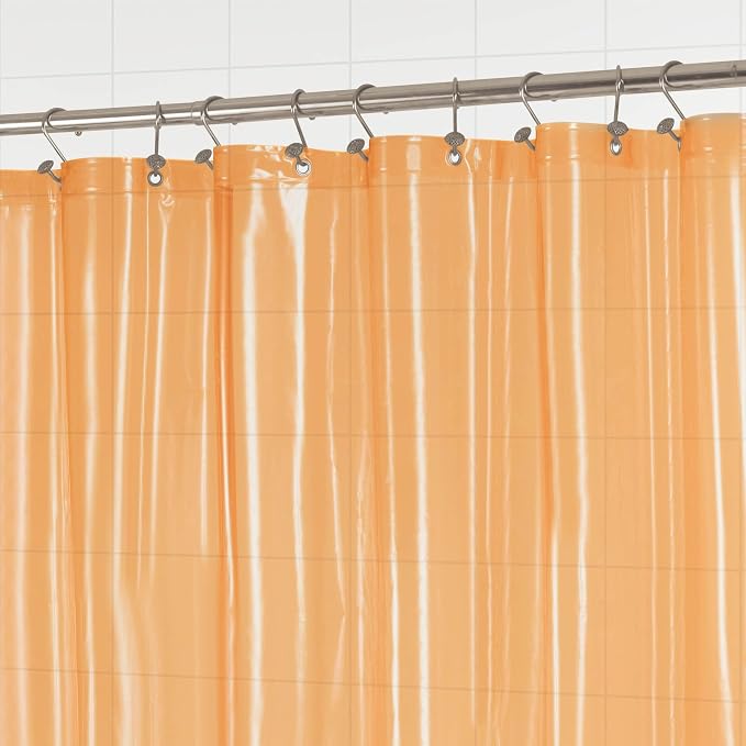 Barossa Design Clear Orange Long Shower Curtain Liner 72x78 - Image 4