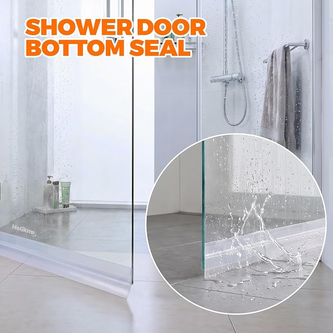 Holikme Weather Stripping Door Seal, Shower Door Bottom Seal, 1.4" W-50Feet | - Image 2