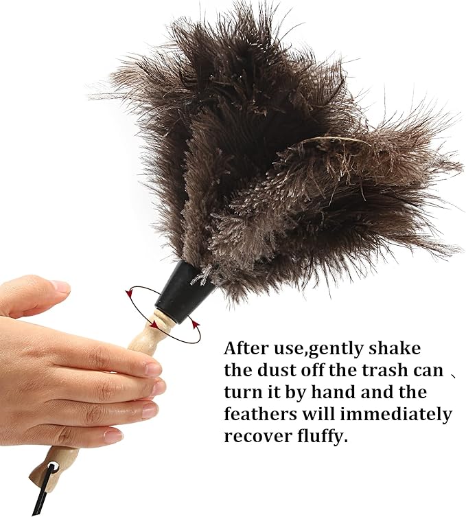 Ostrich Feather Duster 14 inch Fluffy Natural Genuine Ostrich Feathers - Image 4