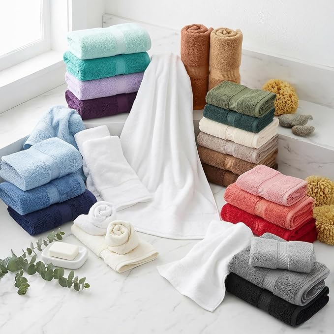 SUPERIOR Egyptian Cotton Ultra Plush & Absorbent, 12 Piece Set - Image 5