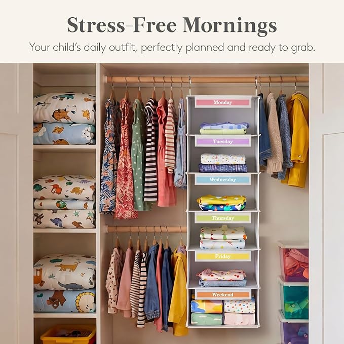 Lifewit 6 Shelf Weekly Hanging Clothes Storage Organizer - Image 6