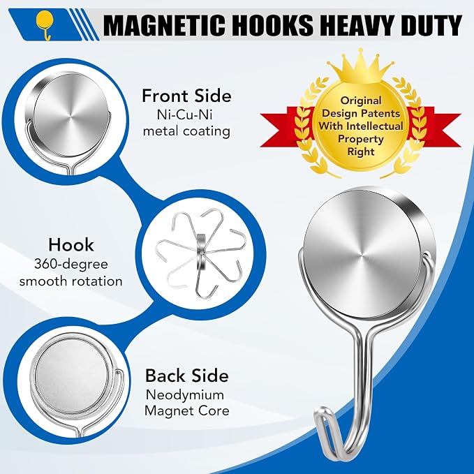 LOVIMAG Magnetic Hooks for Cruise Cabins 60Lbs 10 Pack - Image 6