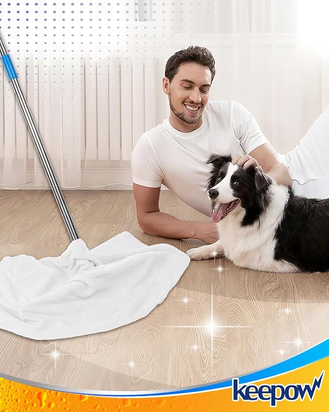 KEEPOW 4 Pack Floor Mop Towel for Floor Cleaning, Cuban Mop Cloth, Highly - Image 8