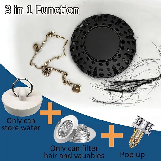 AzWzz Bathtub Drain Stopper, Pop Up Tub Stopper Plug - Image 5