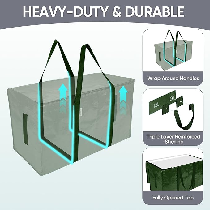 TICONN 2 Pack Extra Large Moving Bags Heavy Duty - Image 3