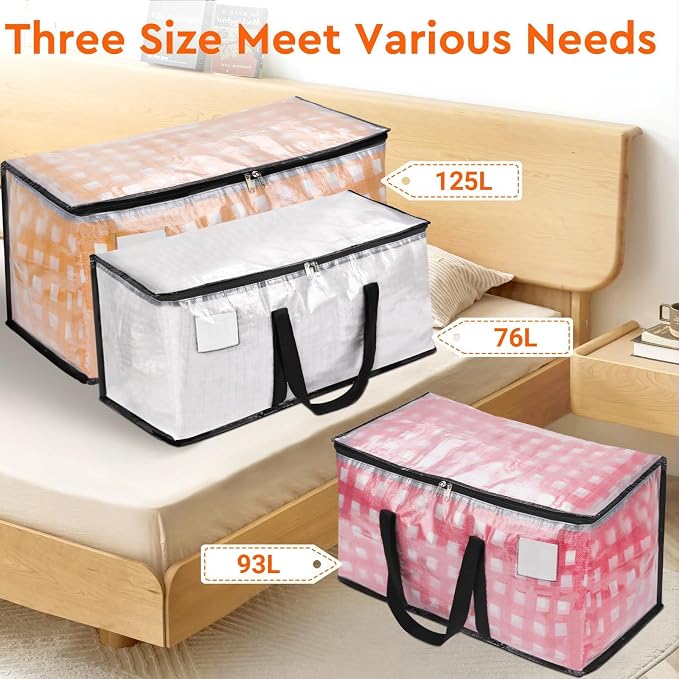 BlissTotes Moving Bags, 125L 2-Pack Storage Bags, Moving Boxes | Moving Box - Image 7