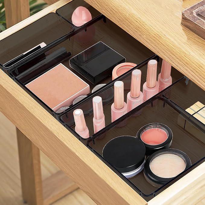23 PCS Drawer Organizer Set, 5 Size Bathroom and kitchen organizer Trays | - Image 5