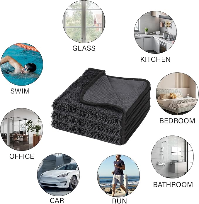 Shiny Cleaning Wipes, Shower Doors Drying Towels, 16 * 16" Streak Free Glass - Image 7