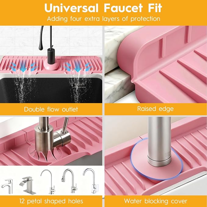16" Silicone Faucet Mat for Kitchen Sink of The Lastest, Kitchen Sink Water - Image 7