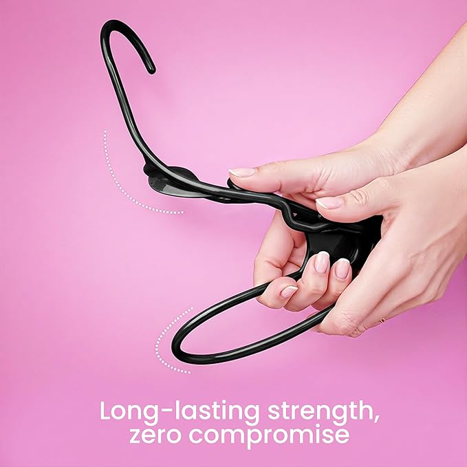 Utopia Home Plastic Hangers 100 Pack – Space Saving Clothes Hanger Black | - Image 4
