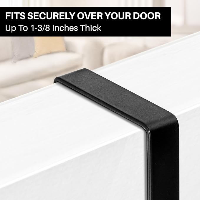 LYNK Professional® Home™ 36 Hook Over the Door Hooks, Door Hanger | Black - Image 6
