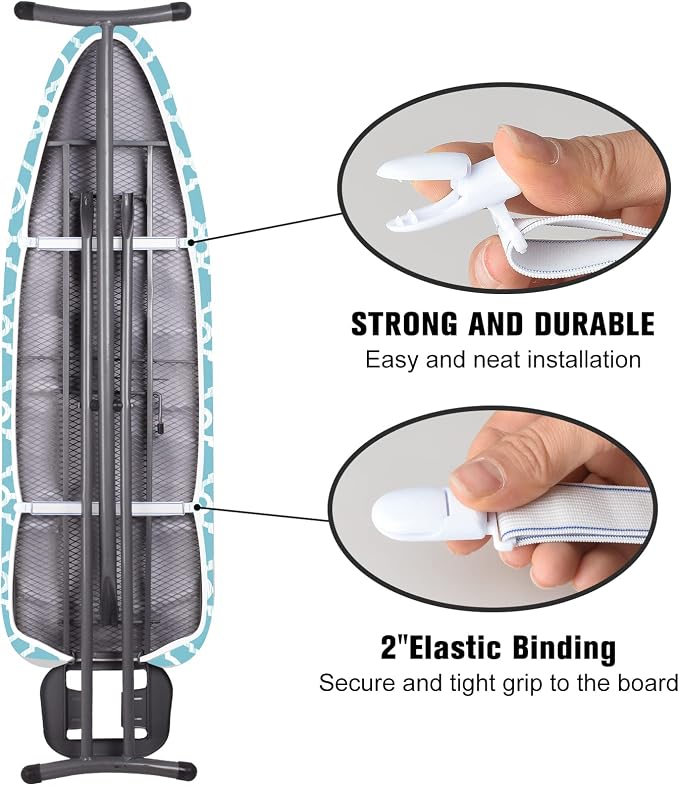 Ironing Board Cover and Pad, Standard Size 15" x 54" Iron Board Replacement - Image 4