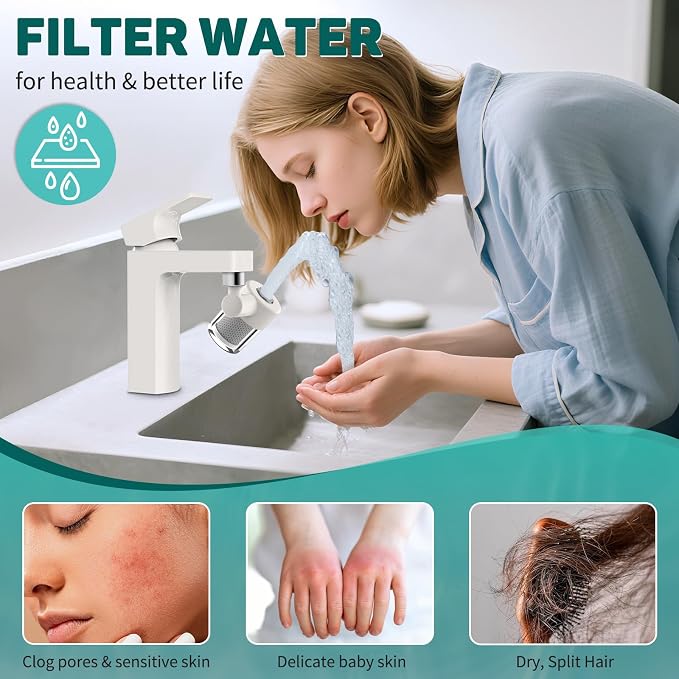CECEFIN 720 Swivel Sink Faucet Water Filter NSF/ANSI/CAN 372, Lasts 528 Gallons - Image 2