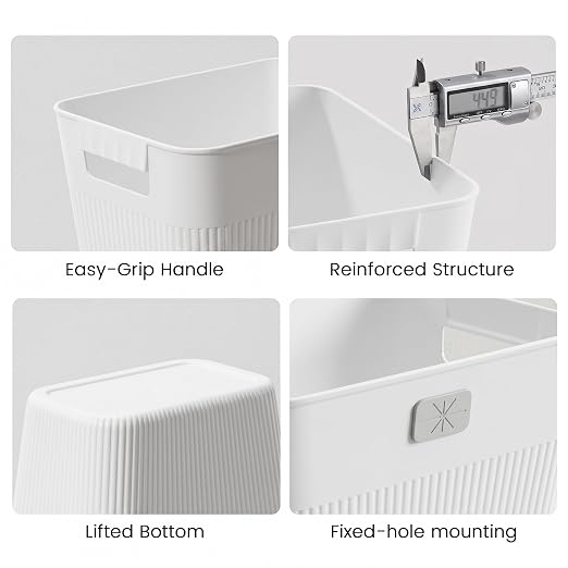 JOYMOOP Slim Trash Can 8-Pack, 2.2 Gallon Plastic Wastebasket - Image 5