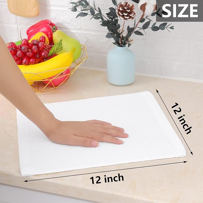 Homaxy 100% Cotton Waffle Weave Kitchen Dish Cloths 6-Pack, Ultra Soft - Image 5