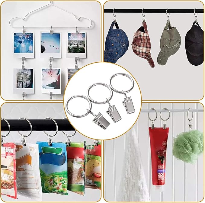 Lansian 100 Pack Curtain Rings - Image 6