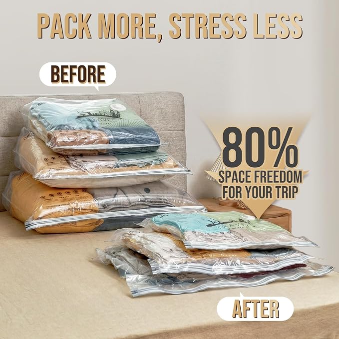 TAILI Vacuum Storage Bags with Cordless Pump, 10 Pack | Vacuum Seal Bags - Image 8