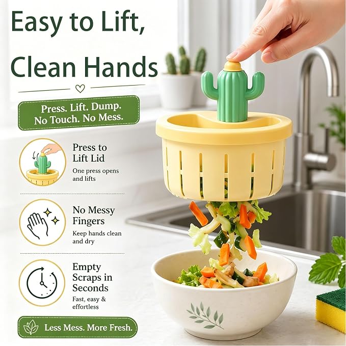Cactus Kitchen Sink Drain Strainer, Cactus Sink Strainer Basket Fine Mesh - Image 2