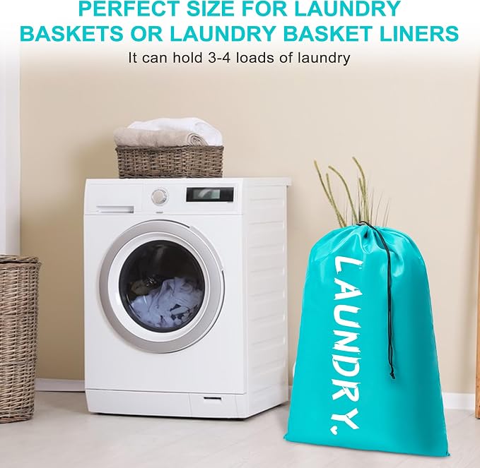 4 Pack Travel Laundry Bag, Extra Large Dirty Clothes Organizer - Image 6