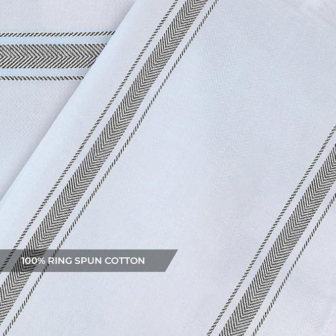 Dish Towels 30 Pack Grey Stripe 100% Cotton Kitchen Towel 15x25 Inch Tea Towels - Image 5