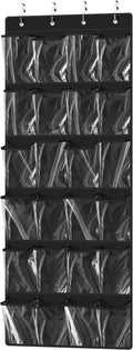 Simple Houseware 24 Pockets Large Clear Over the Door Shoe Organizer, 4 Durable by SimpleHouseware