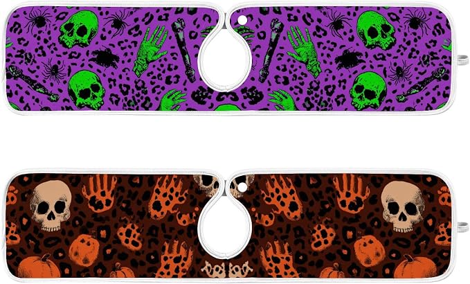 Halloween Leopard Skull Hands Sink Mat - Image 2