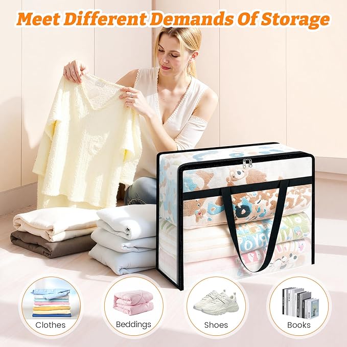 BlissTotes Moving Bags 40L 4PCS, Transparent Containers - Image 6